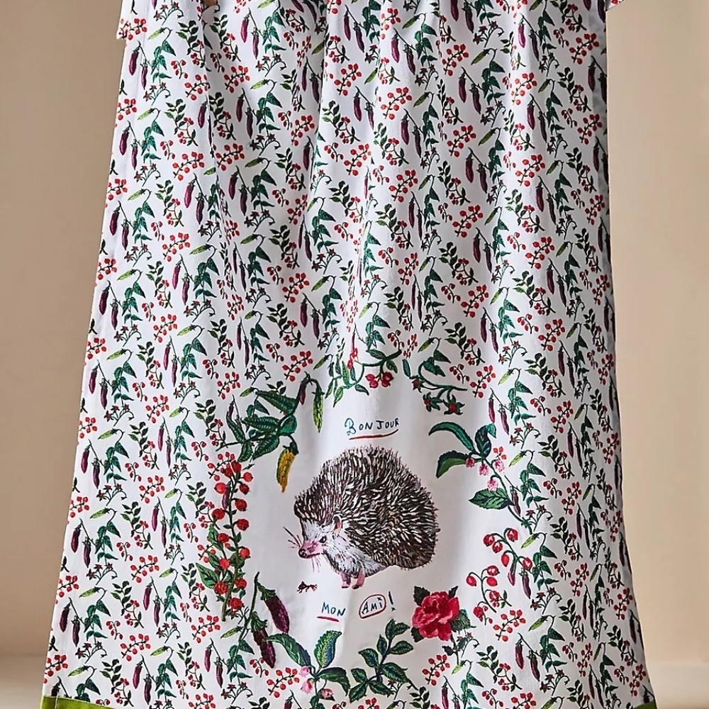 NWT Anthropologie Nathalie Lete Hedgehog Kitchen Towel - Picture 1 of 2